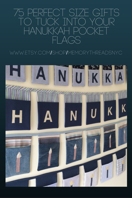 75 gift ideas to stock your Hanukkah Pocket Banner Flags by Memory Threads 